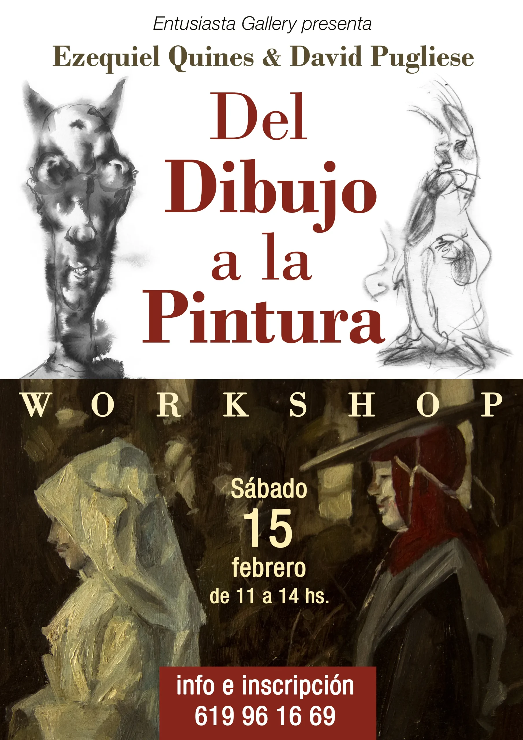 del dibujo a la pintura workshop unico